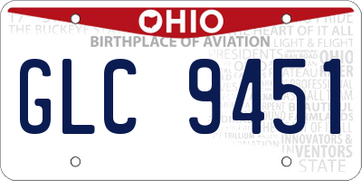 OH license plate GLC9451
