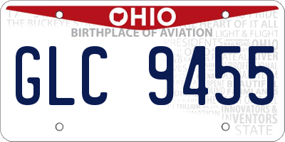 OH license plate GLC9455