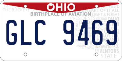 OH license plate GLC9469