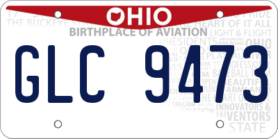 OH license plate GLC9473