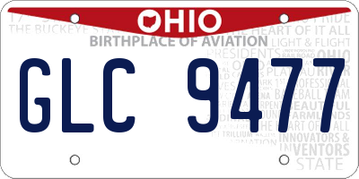 OH license plate GLC9477