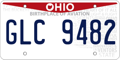 OH license plate GLC9482