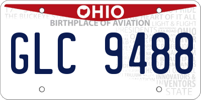 OH license plate GLC9488