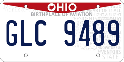 OH license plate GLC9489
