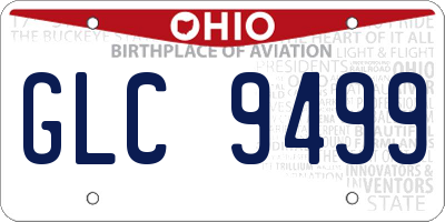 OH license plate GLC9499