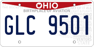 OH license plate GLC9501