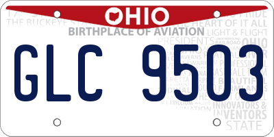 OH license plate GLC9503