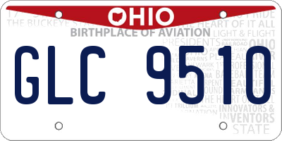 OH license plate GLC9510
