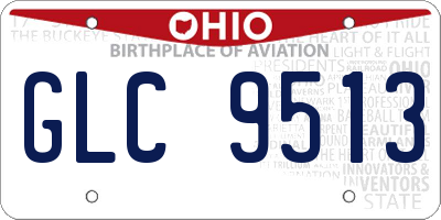 OH license plate GLC9513