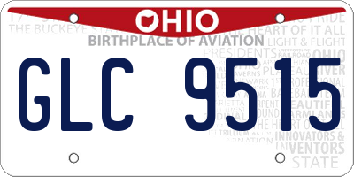 OH license plate GLC9515