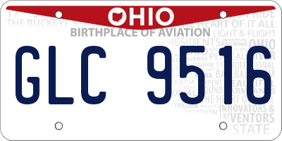 OH license plate GLC9516