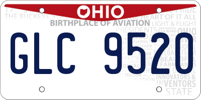 OH license plate GLC9520