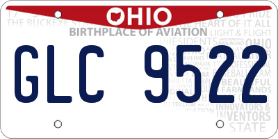 OH license plate GLC9522