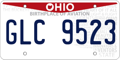 OH license plate GLC9523
