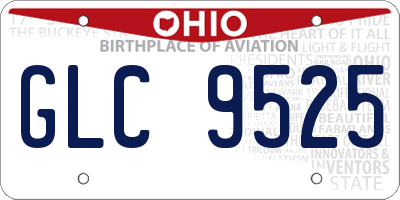 OH license plate GLC9525