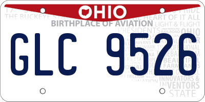 OH license plate GLC9526