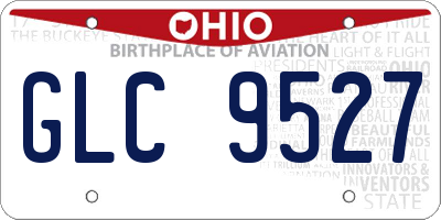 OH license plate GLC9527
