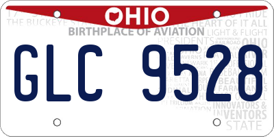 OH license plate GLC9528