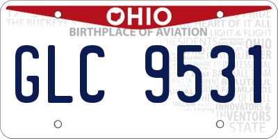 OH license plate GLC9531