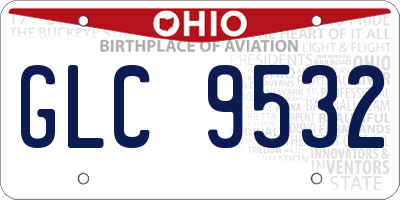 OH license plate GLC9532