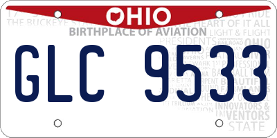 OH license plate GLC9533