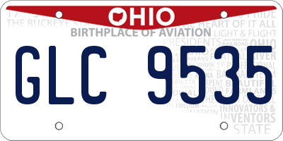 OH license plate GLC9535