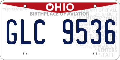 OH license plate GLC9536