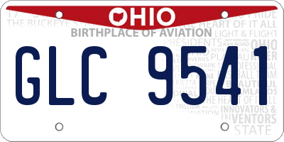 OH license plate GLC9541