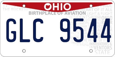 OH license plate GLC9544