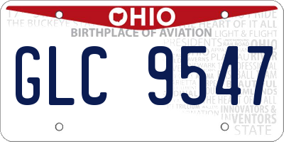 OH license plate GLC9547