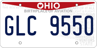 OH license plate GLC9550