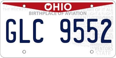 OH license plate GLC9552