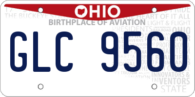 OH license plate GLC9560