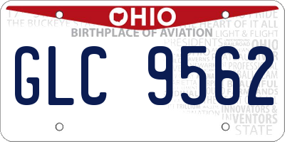 OH license plate GLC9562