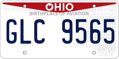 OH license plate GLC9565