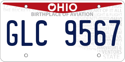 OH license plate GLC9567