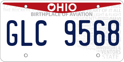 OH license plate GLC9568