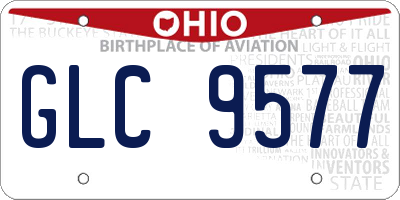 OH license plate GLC9577