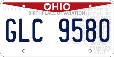 OH license plate GLC9580