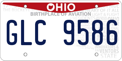 OH license plate GLC9586