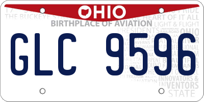OH license plate GLC9596