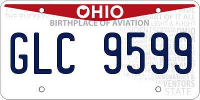 OH license plate GLC9599