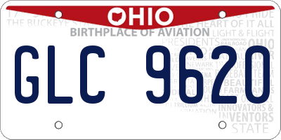 OH license plate GLC9620