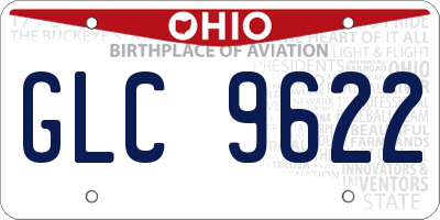 OH license plate GLC9622