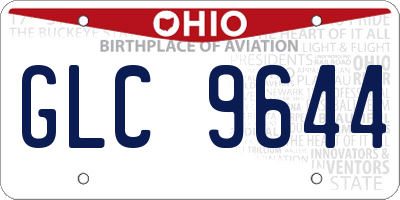 OH license plate GLC9644