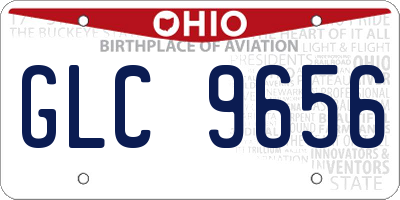 OH license plate GLC9656