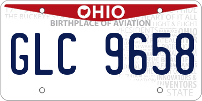 OH license plate GLC9658