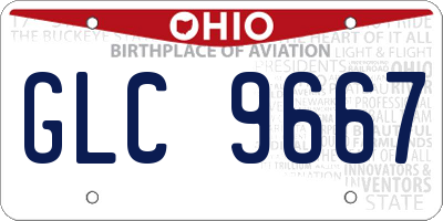 OH license plate GLC9667