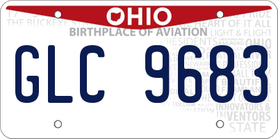 OH license plate GLC9683
