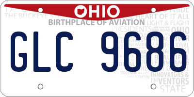 OH license plate GLC9686